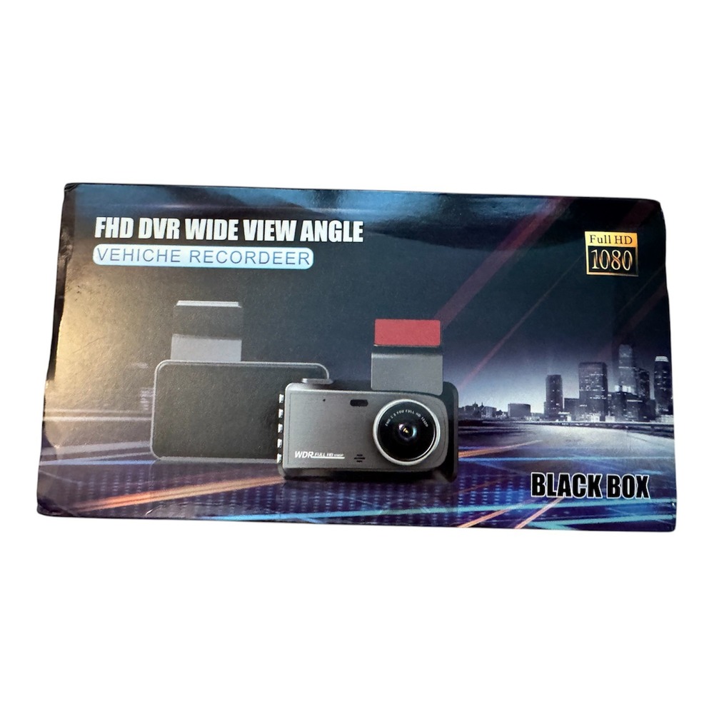 VEHCHE RECORDER FHD DVR Wide Angle Black Box 4" Screen Full HD 1080 Camera (NEW)